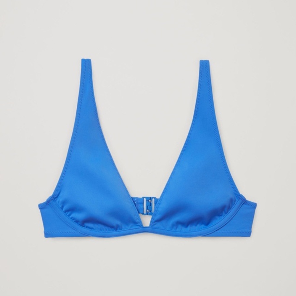 COS periwinkle plunge bikini top - 36D L